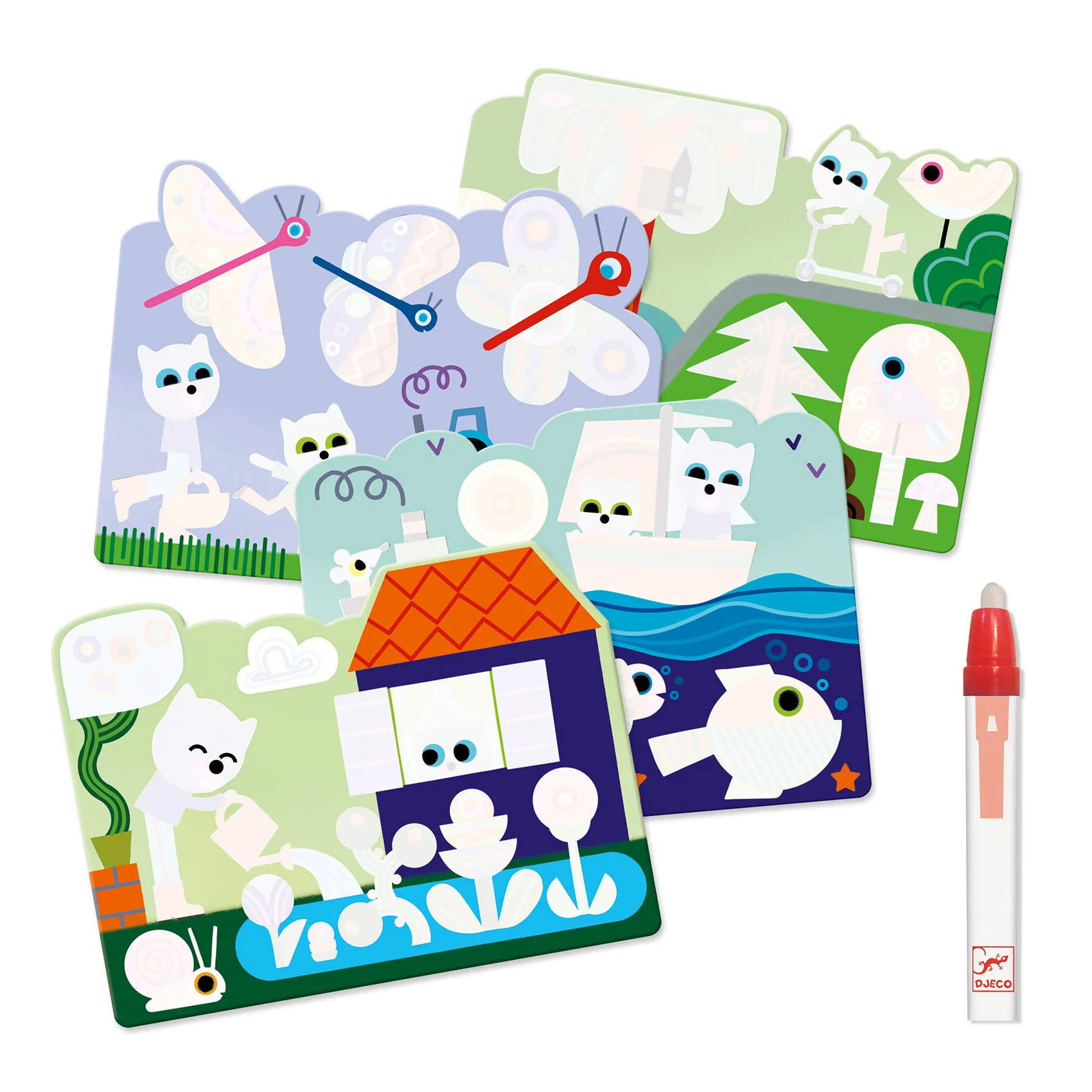 יצירה צביעה עם מים - נסתר בגינה