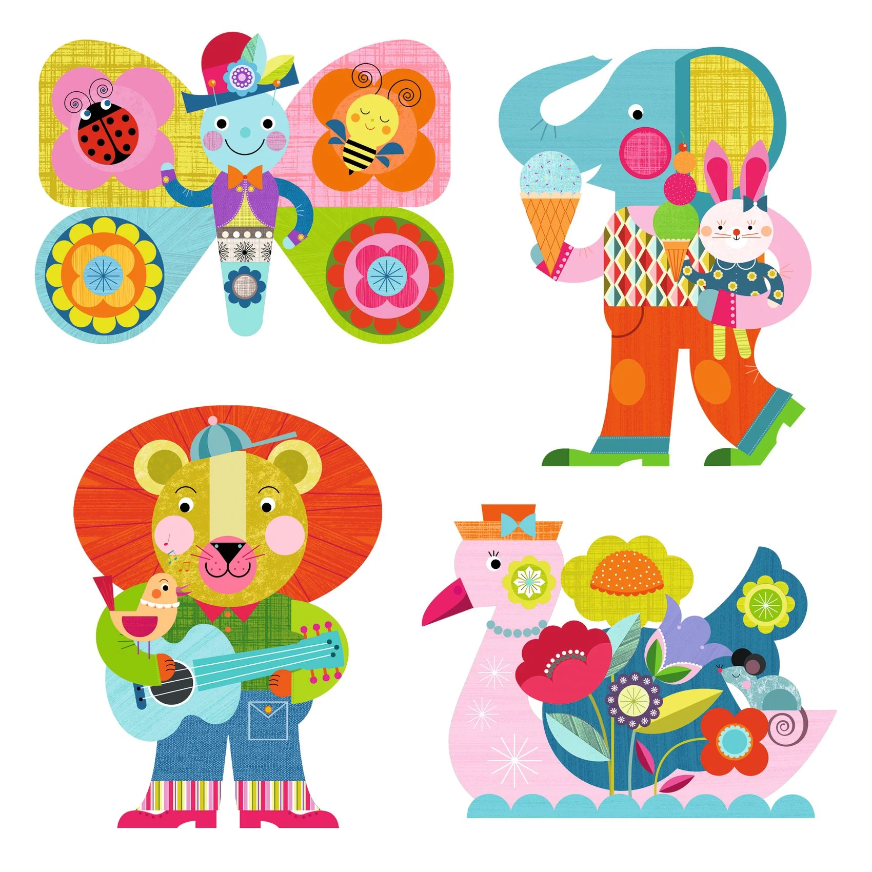 יצירה צביעה עם מים- אנימלו- לן