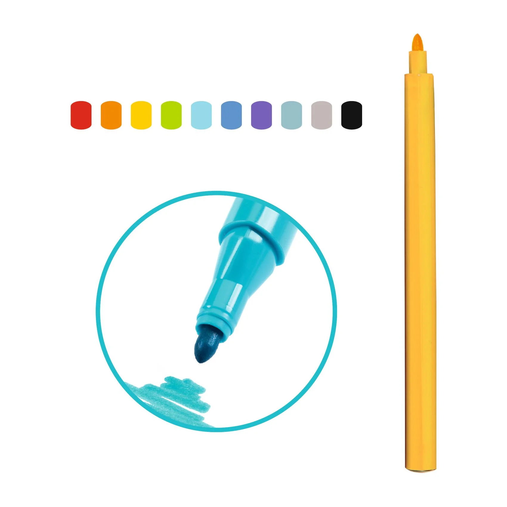 יצירה חומרים – 10 טושים קשת