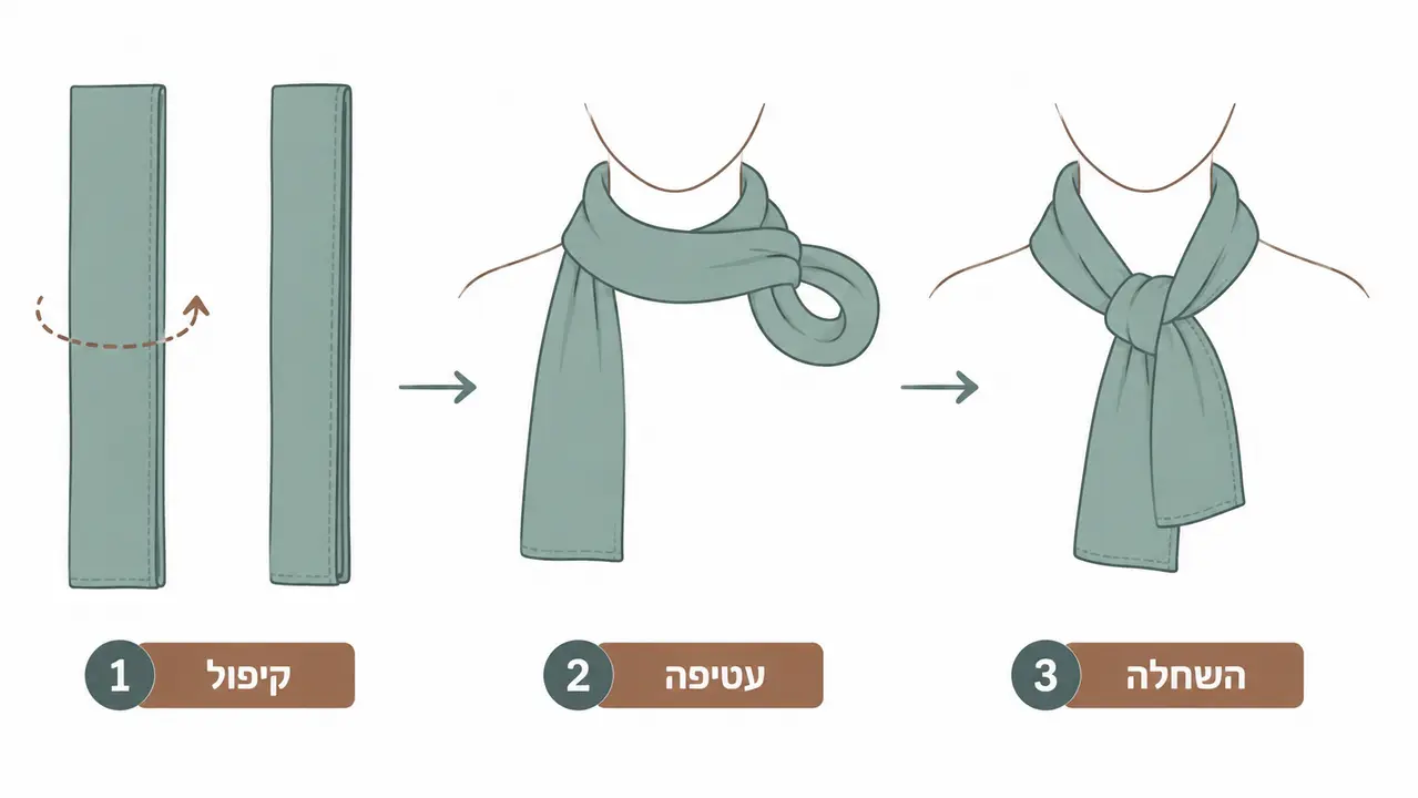 איך קושרים צעיף הכי מהר בבוקר?