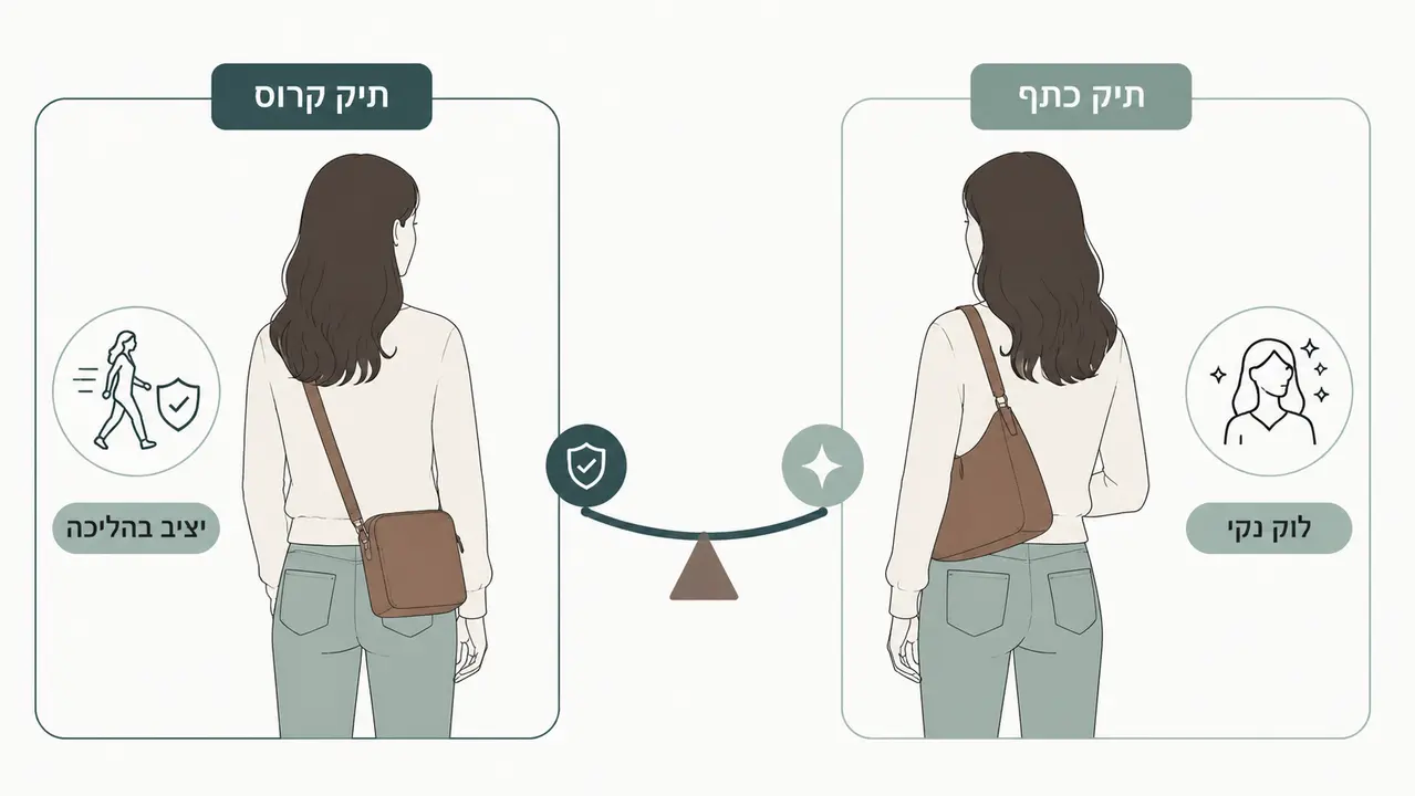 תיק כתף או תיק קרוס, מה מנצח?
