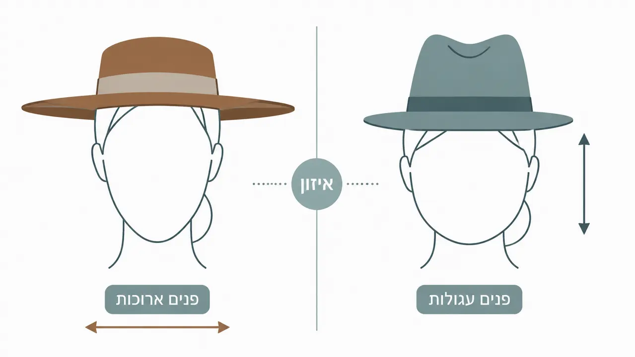 איזה כובע הכי מחמיא לצורת הפנים שלי?