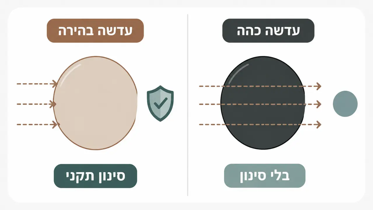 האם עדשה כהה יותר מגנה טוב יותר?