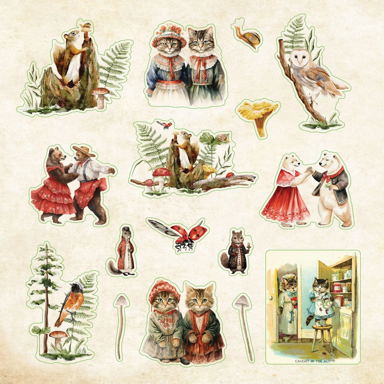חוברת מדבקות Zoological Ephemera